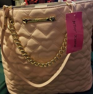 Betsey Johnson Swag Chain Tote Bag Handbag Purse
